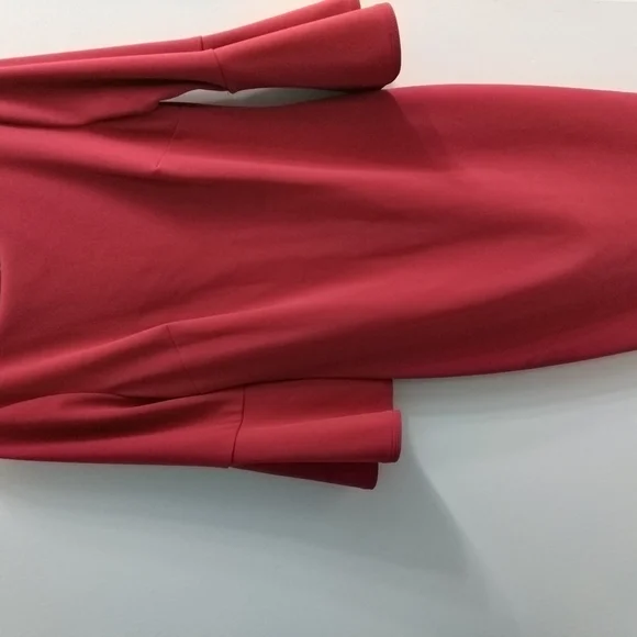 NWOT Calvin Klein Elegant Red Bell Sleeve Dress Size 6 - Picture 4 of 5